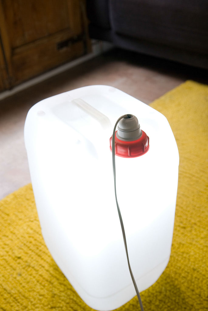 The Bidon Lamp, made from a reused Jerry Can
